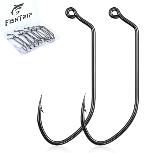 60 Degree Jig Hooks - Long Shank Aberdeen Hooks, 50pcs