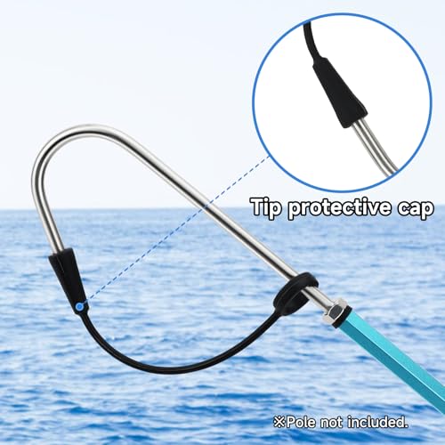 SANLIKE 6MM Stainless Steel Fishing Gaff Hook Screw Thread Protective Cover