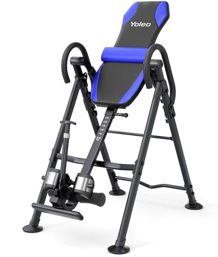 Inversion Table for Back Pain Relief - Grayish Blue, Lumbar Support