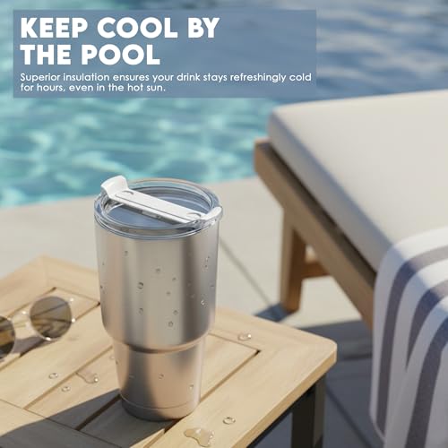 40oz Tumbler Replacement Lids - Leakproof Snap-On Design
