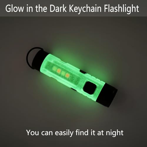 Rechargeable Keychain Flashlight 300 Lumen USB-C EDC Light with Pocket Clip