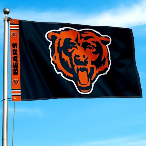 Chicago Bears 3x5 Foot Banner Flag with Double-Sided Print