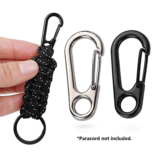 30PCS Mini Zinc Alloy Carabiner Clips - Durable Keychain Hooks