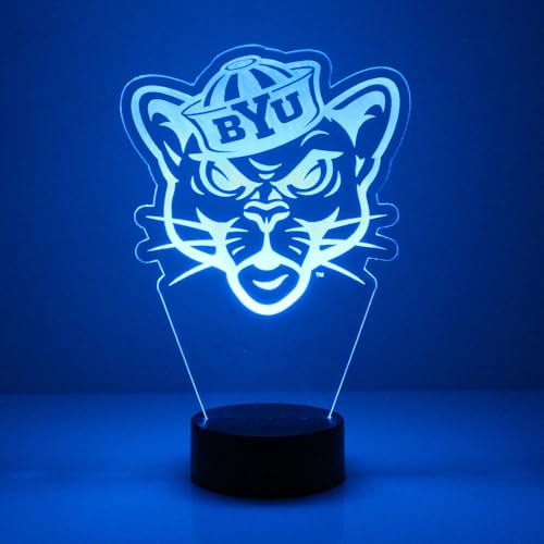 Custom BYU Cougars Mascot LED Night Light with Remote