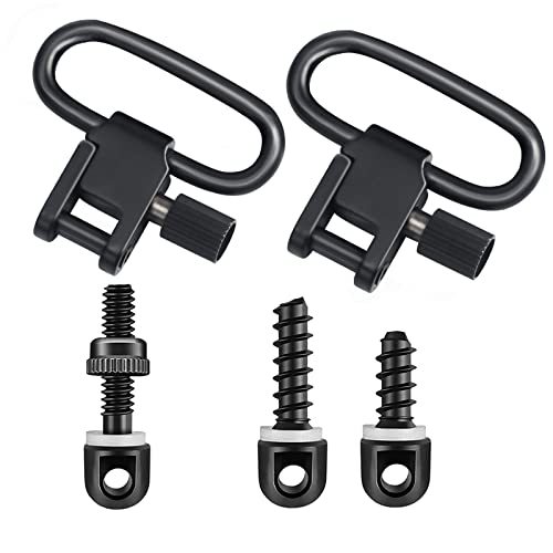 Crossbow Sling Swivel Studs Set - 1.25 Inch, 3 Pieces Screws + Mount