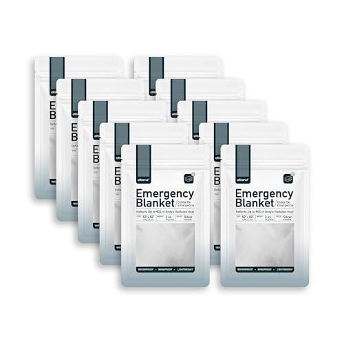 Emergency Blankets - 10 Pack for Winter Survival & Preparedness