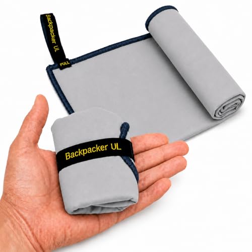 Ultralight Quick Dry Microfiber Travel Towel - Gray, Small