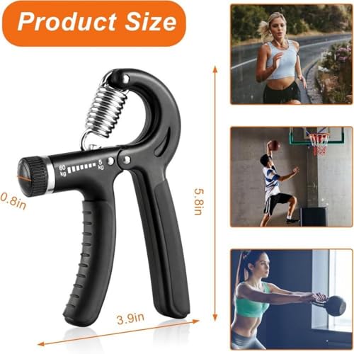 Adjustable Hand Grip Strength Trainer - 2 Pack, 11-132 lbs