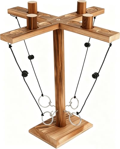 Ring toss Game, Large Base Hook and Throwing Game for Adults Kids,