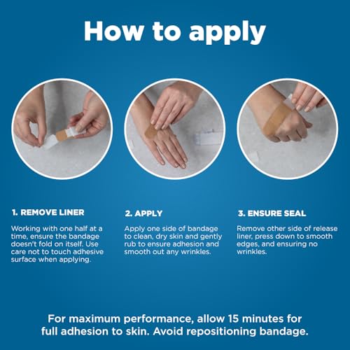 Flexible Fabric Adhesive Bandages, 100 Count, Breathable & Non-Stick
