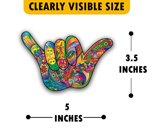 Hang Loose Shaka Sticker Decal - 5.5 x 3.6 Inches
