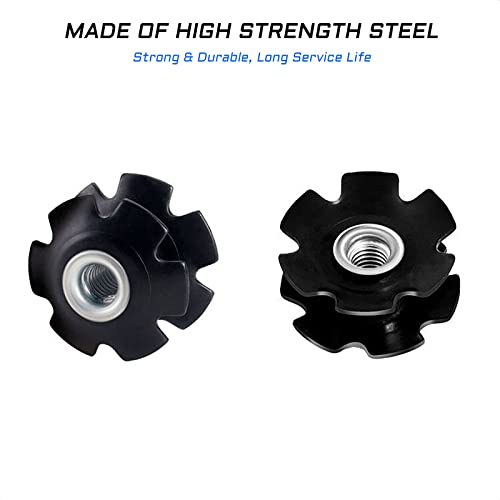 Bike Headset Star Nut - 6 Pack, Steel, 1-1/8" Diameter