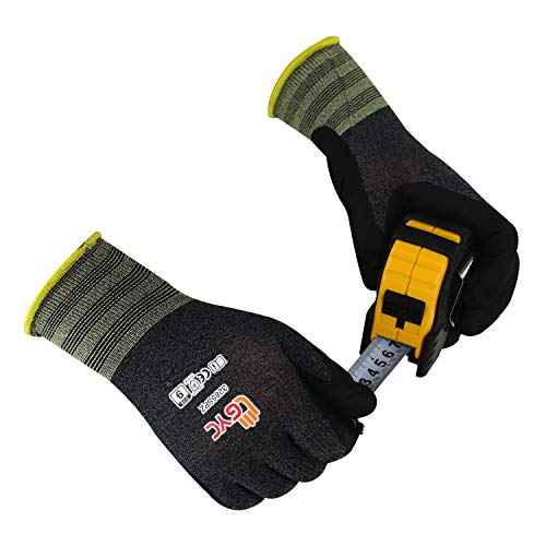 GYC Gloves, Sanitized, DIY Gardening, Super Slim Water-based PU ECO Micro Finish Safety Work Gloves - 10 Pairs Pack - Comfortable Grip, Anti-Slip (3285SPZ / SIZE 8 - Medium)