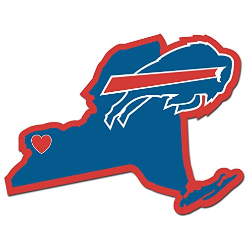 Buffalo Bills Home State Decal - Repositionable Vinyl, 10" x 0.25"