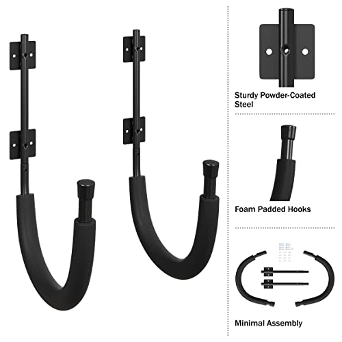 RAD Sportz 1-Pack Kayak Wall Mount Hanger Set - 100lb Capacity Garage Storage