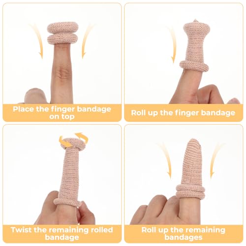Breathable Finger Cots - 15 Pack Elastic Fabric Finger Sleeves for Protection