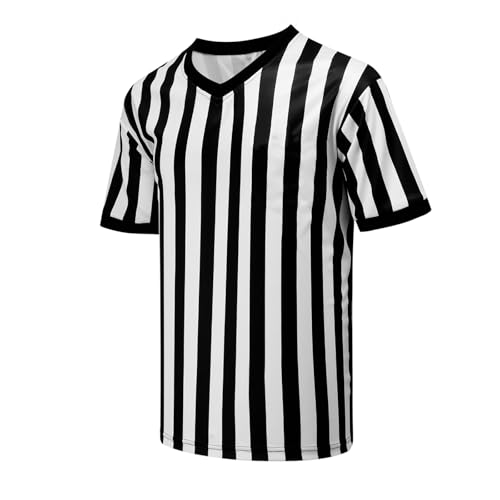 Referee V-Neck Shirt - Official Umpire Jersey for Basketball & Football - X-Large