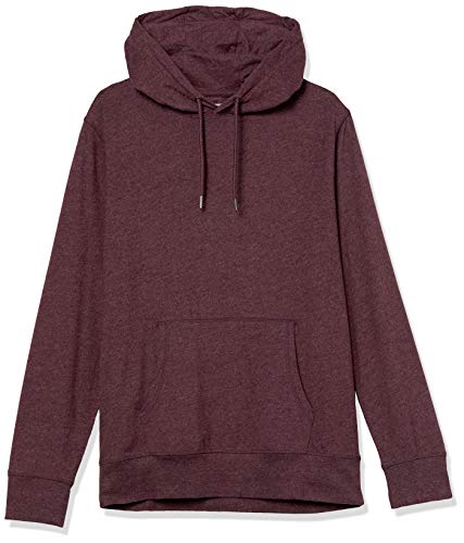 Amazon Essentials Men's Lightweight Jersey Pullover Hoodie, Burgundy, X-Small