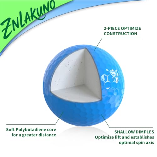 High Visibility Colored Golf Balls - 3 Pack Blue