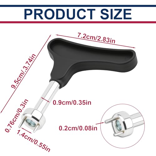Universal Golf Shoe Spike Wrench - Ergonomic Handle Spike Removal Tool