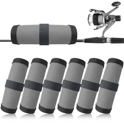 6 Pack Fishing Lure Covers - 4 Inch Hook Bait Protector Guards - Gray