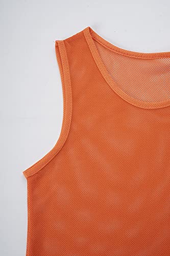 12 Pack Numbered Pinnies for Soccer & Basketball Training