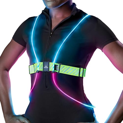 Multicolor Reflective Running Vest with Rechargeable LED Lights