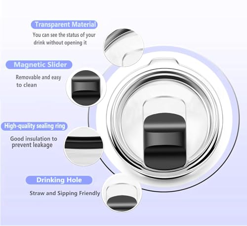 20oz Replacement Tumbler Lid - Magnetic Slider, 2-Pack