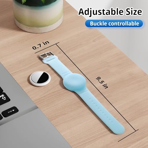 Waterproof Soft Silicone Bracelet for AirTag 1st & 2nd Gen - Luminous Blue