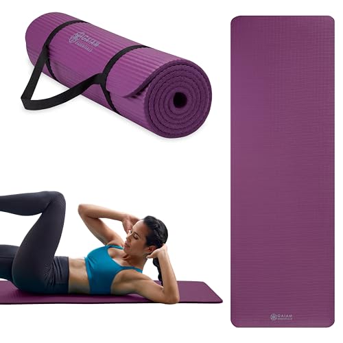 Extra-Thick Non-Slip Yoga Mat with Carrying Strap - 72" x 24"