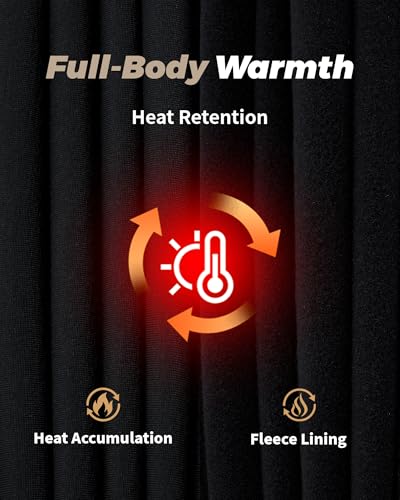 Men's Thermal Underwear Set - Fleece Lined Long Johns for Winter