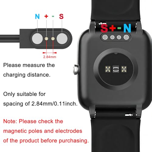 Magnetic 2-Pin Smartwatch Charging Cable for VeryFit Models - 1.6ft