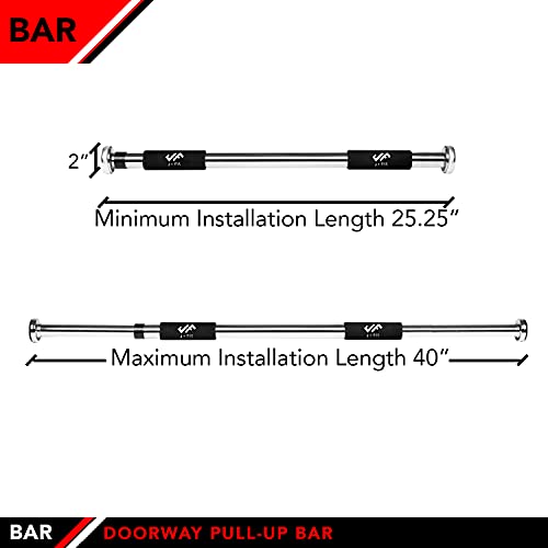 40-Inch Multi Exercise Pull-Up/Chin Up Bar with Comfort Grips