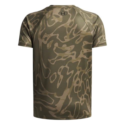 Kids Tech Big Logo Short Sleeve T-Shirt - Marine Od Green, Medium