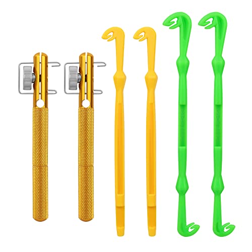 Fishing Knot Tying Tool Kit - 2 Metal Knot Tying Tools & Loop Tyers