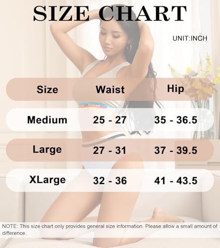 Women's Cotton Bikini Panties - High-Cut Stretch Underwear - 4 Pack Medium