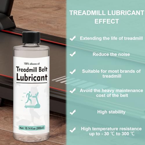 Treadmill Lubricant - 600ml Silicone Oil with Extension Tube & Syringe