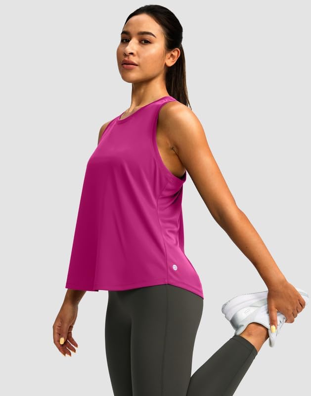 Skiennix Women's Racerback Workout Tank Top - Sleeveless Loose Fit for Yoga & Gym Activities