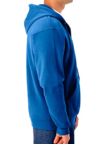 Jerzees NuBlend Full Zip Hoodies for Men - Cotton Blend, S-3X, Royal, Medium