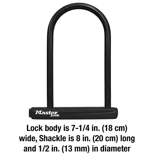 7-1/4 Inch U-Lock Keyed Bike Lock - Anti-Theft Security Device