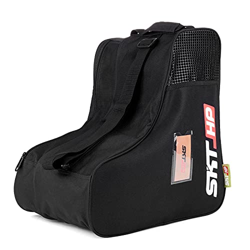 Roller Skate Bag with Adjustable Shoulder Strap - Black