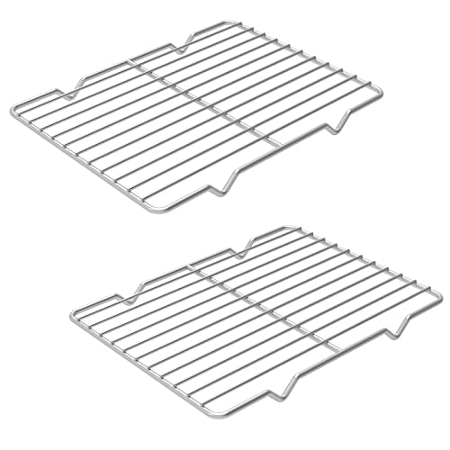 Stainless Steel Cooling Racks Set of 2 - Oven Safe Baking & Roasting Grids, 7.8x10.2 inches
