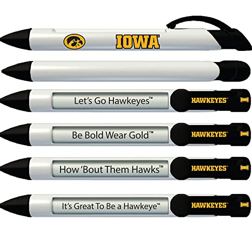 Iowa Hawkeyes Notebook & 2 Pen Set - 5X8 Rotating Message Pens