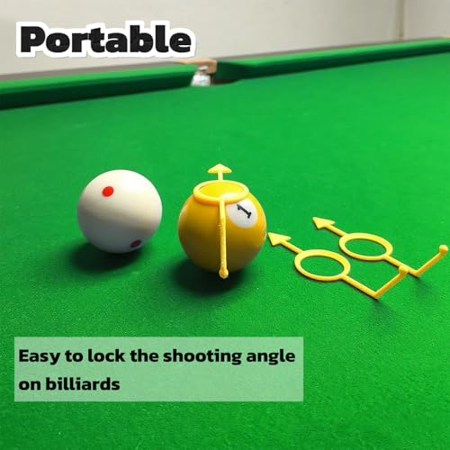 Billiards Ball Aiming Aid - 2x Red & 2x Yellow Cue Trainer