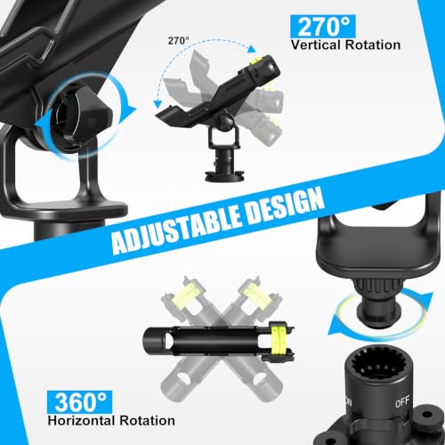 Hikeen Kayak Fishing Rod Holder 1 Pack - Secure, Adjustable, Heavy-Duty