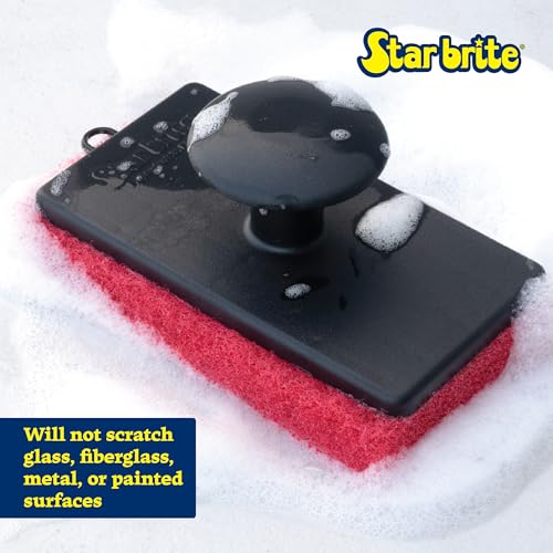 Star Brite Medium Red All-Purpose Scrubber Pad - One Size, Durable, Reusable