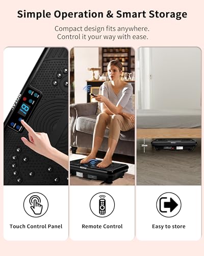 Whole Body Vibration Plate Machine for Weight Loss - Bright Black