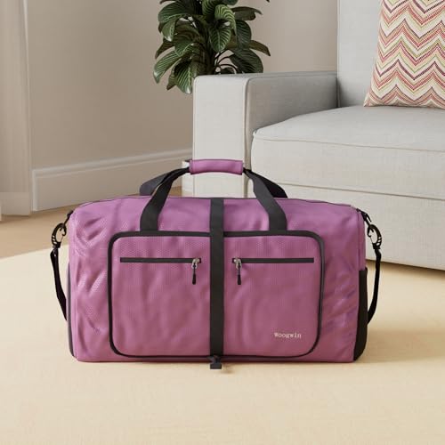 Large Waterproof Travel Duffel Bag - Foldable Gym & Beach Tote