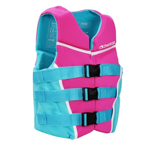 Owntop Youth Swim Vest Pink 75-125 lbs – Triple Adjustable Straps, Quick-Release Buckles