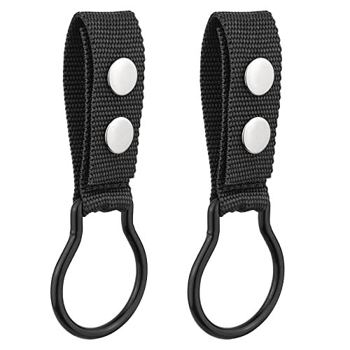 Flashlight Ring for Duty Belt, 2 Pack Nylon Dual Snap Clip Flashlight Holder UIInosoo for Duty Belt Keep D/C Cell Flashlight